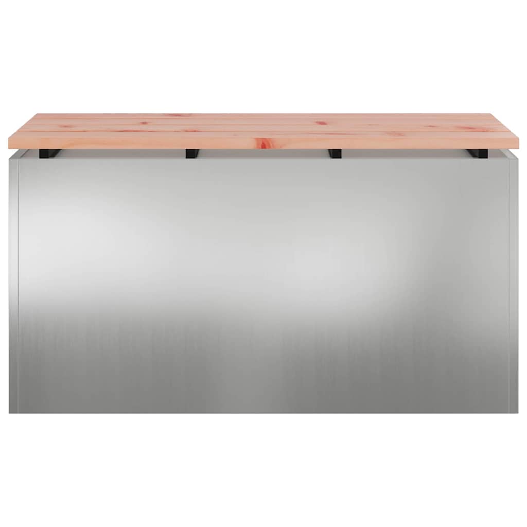 Tuinbank Zilver 80 x 40 x 43 cm Gegalvaniseerd staal is nu te koop bij PeponiXL, paradijselijk wonen!