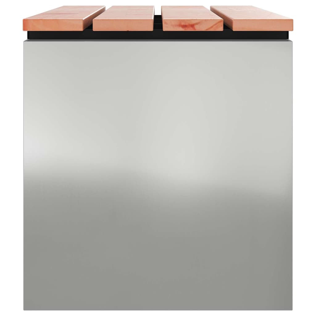 Tuinbank Zilver 80 x 40 x 43 cm Gegalvaniseerd staal is nu te koop bij PeponiXL, paradijselijk wonen!