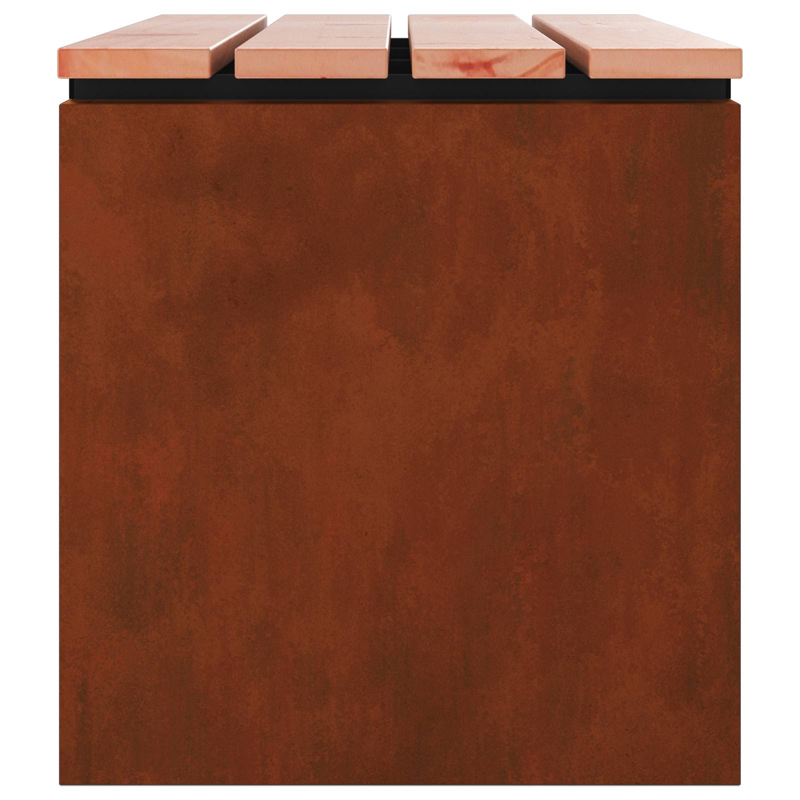 Tuinbank Roestig 100 x 40 x 43 cm Cortenstaal is nu te koop bij PeponiXL, paradijselijk wonen!