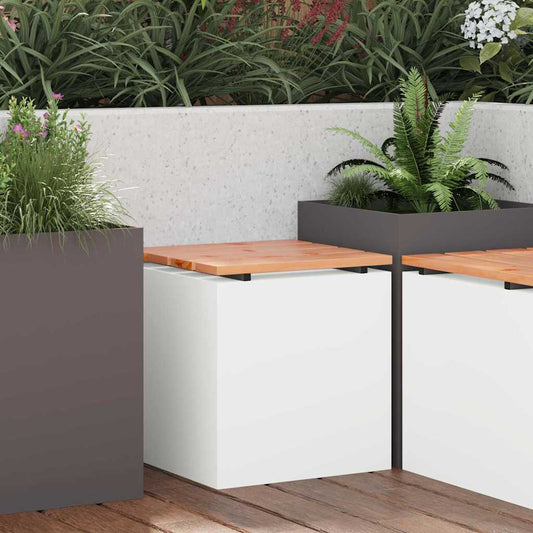 Tuinbank Wit 40 x 40 x 43 cm Staal is nu te koop bij PeponiXL, paradijselijk wonen!