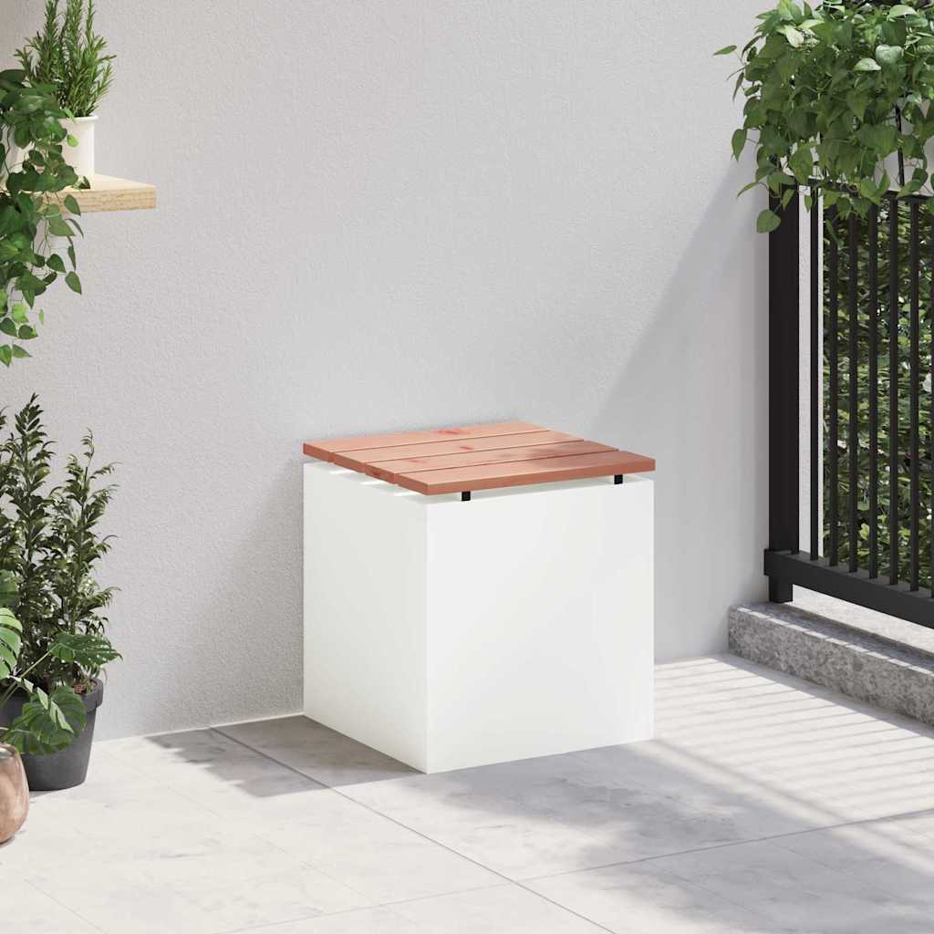Tuinbank Wit 40 x 40 x 43 cm Staal is nu te koop bij PeponiXL, paradijselijk wonen!