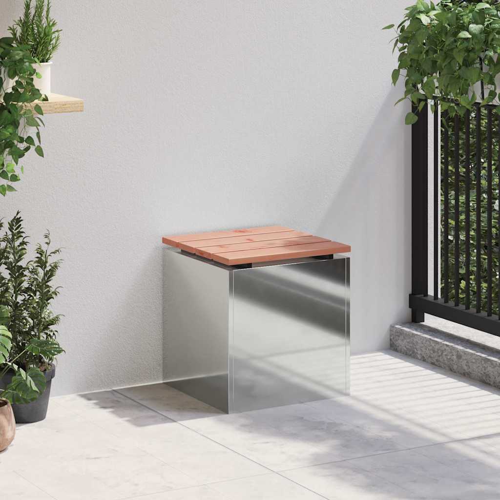 Tuinbank Zilver 40 x 40 x 43 cm Gegalvaniseerd staal is nu te koop bij PeponiXL, paradijselijk wonen!