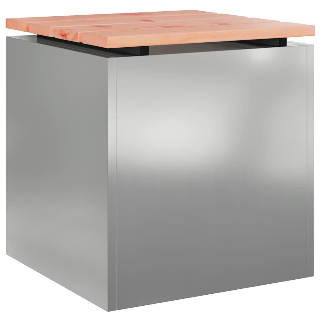 Tuinbank Zilver 40 x 40 x 43 cm Gegalvaniseerd staal is nu te koop bij PeponiXL, paradijselijk wonen!