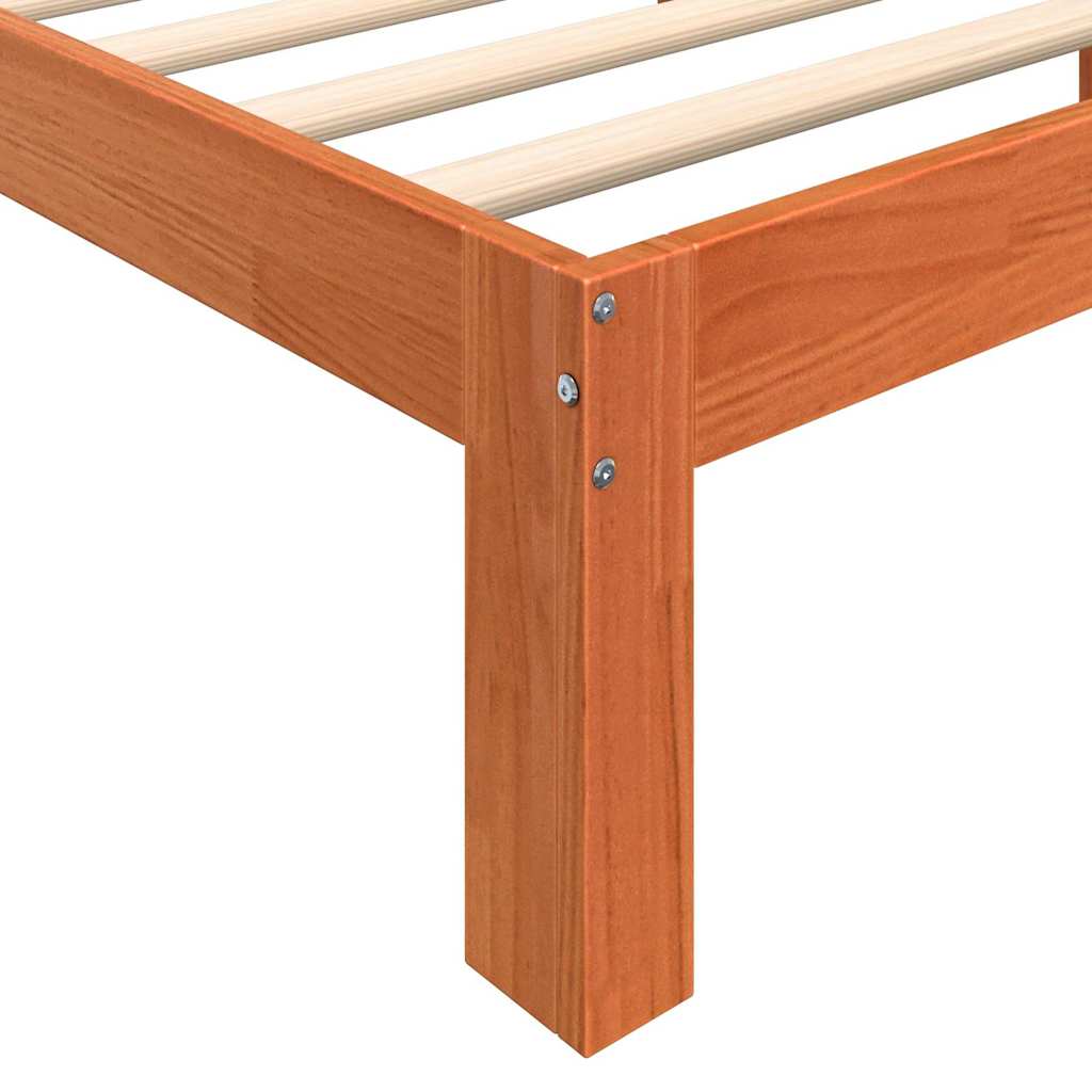 Bedframe Wasbruin 203,5 x 205,5 x 69,5 cm Massief Hout Frissen is nu te koop bij PeponiXL, paradijselijk wonen!