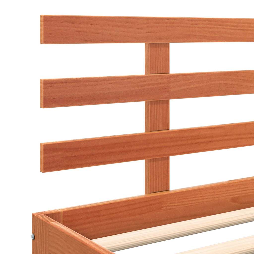 Bedframe Wasbruin 203,5 x 205,5 x 69,5 cm Massief Hout Frissen is nu te koop bij PeponiXL, paradijselijk wonen!