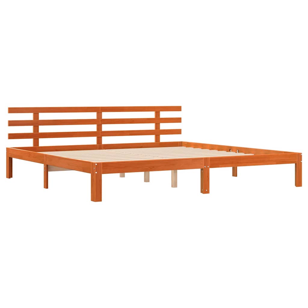 Bedframe Wasbruin 203,5 x 205,5 x 69,5 cm Massief Hout Frissen is nu te koop bij PeponiXL, paradijselijk wonen!