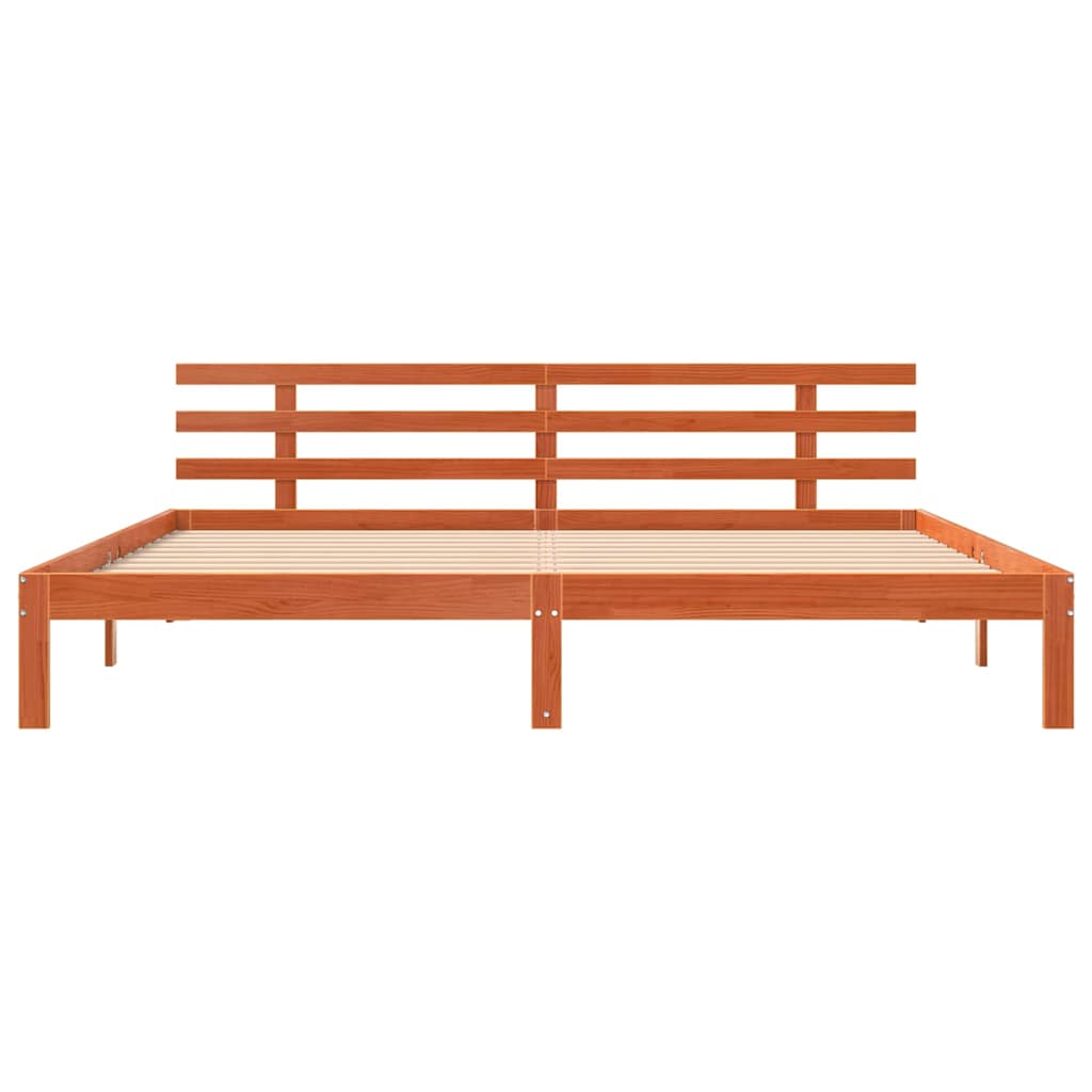 Bedframe Wasbruin 203,5 x 205,5 x 69,5 cm Massief Hout Frissen is nu te koop bij PeponiXL, paradijselijk wonen!