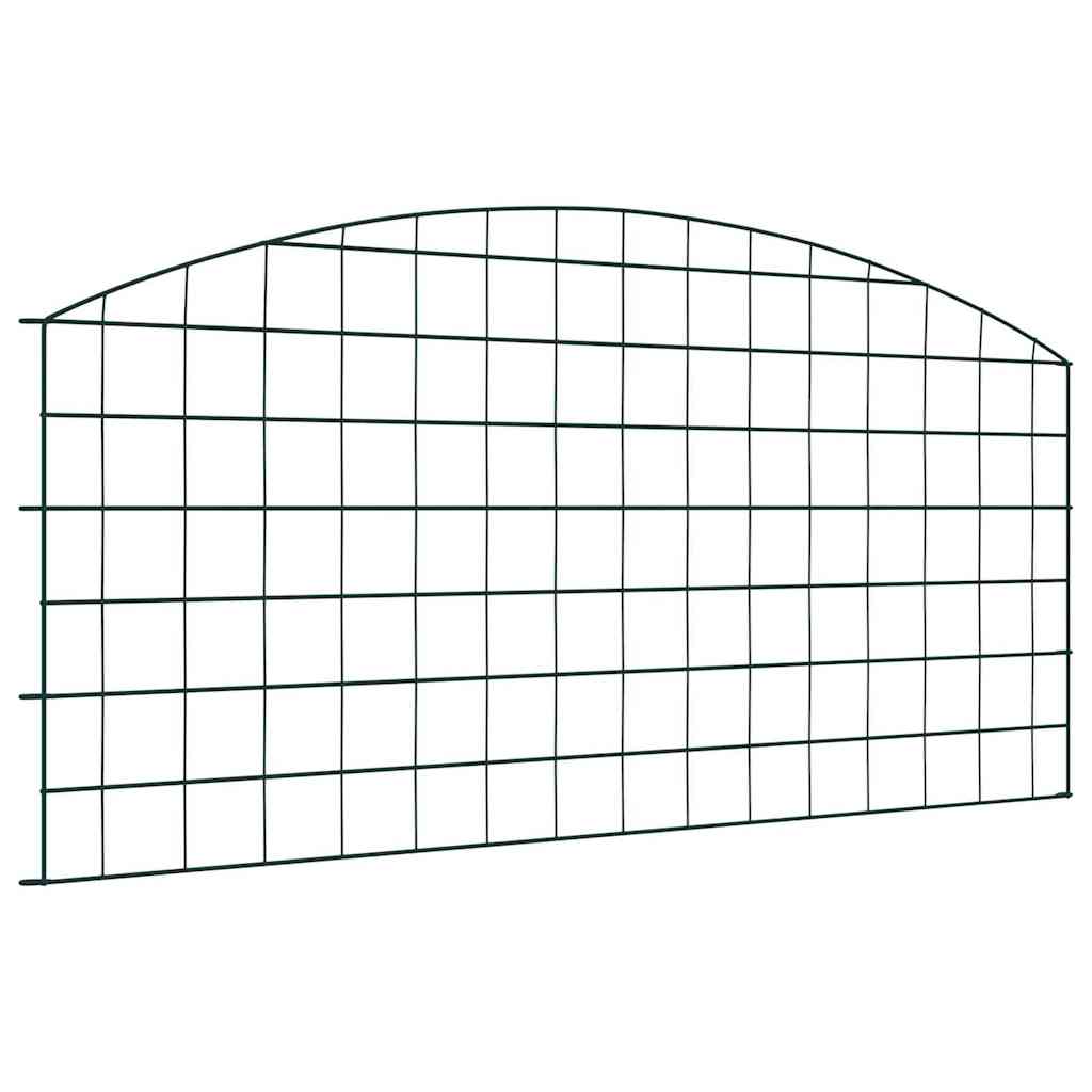 Vijverhekken Set 5 pcs Groen 100 x 50 cm Staal is nu te koop bij PeponiXL, paradijselijk wonen!
