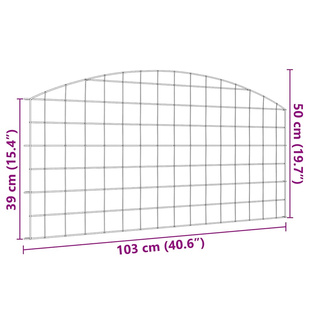 Vijverhekken Set 5 pcs Groen 100 x 50 cm Staal is nu te koop bij PeponiXL, paradijselijk wonen!