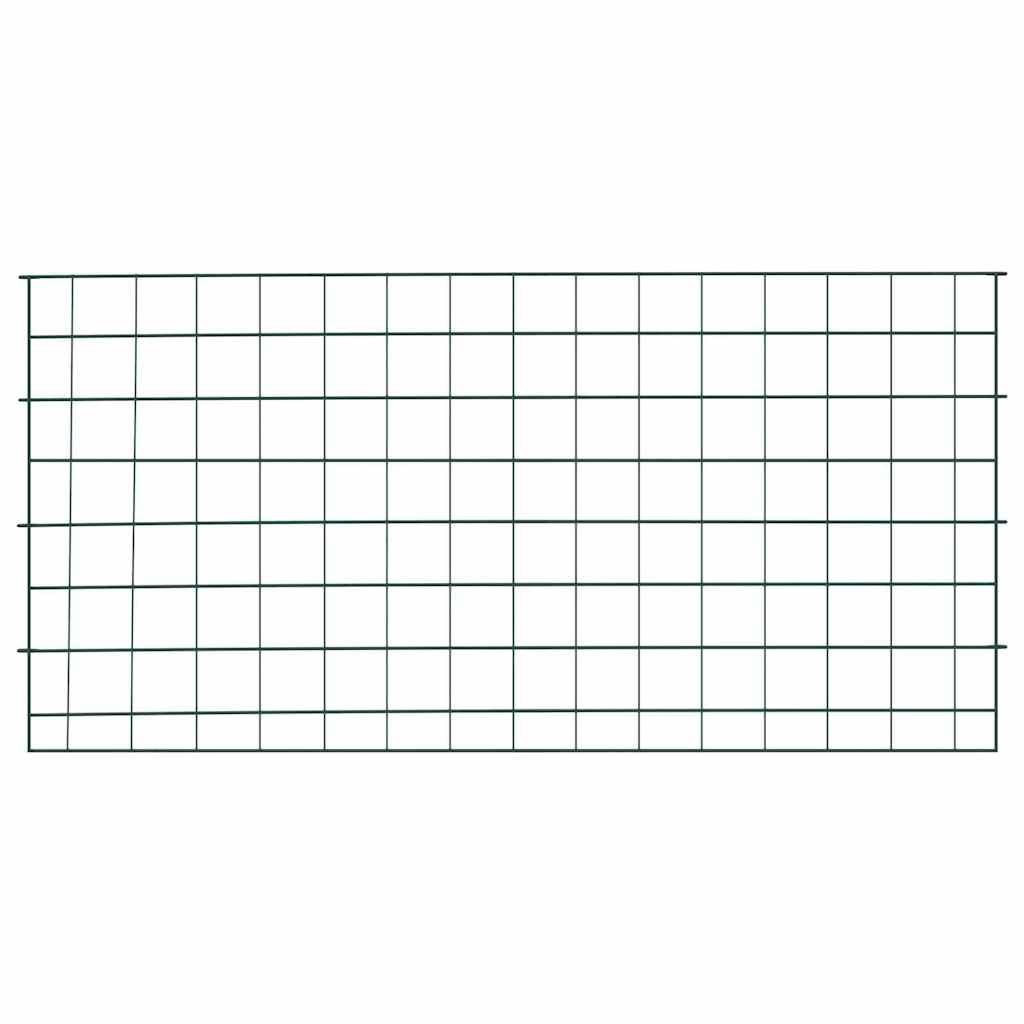Vijverhekken Set 5 pcs Groen 100 x 50 cm Staal is nu te koop bij PeponiXL, paradijselijk wonen!