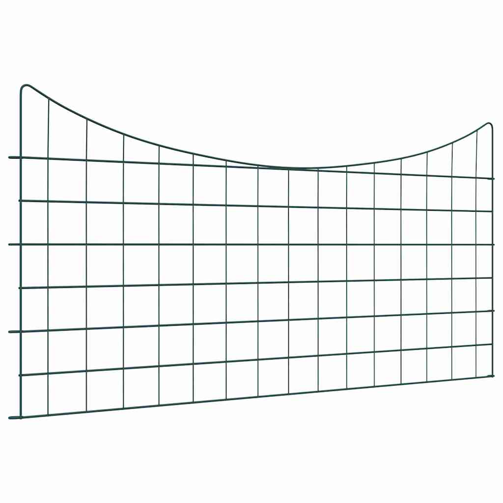 Vijverhekken Set 5 pcs Groen 100 x 50 cm Staal is nu te koop bij PeponiXL, paradijselijk wonen!