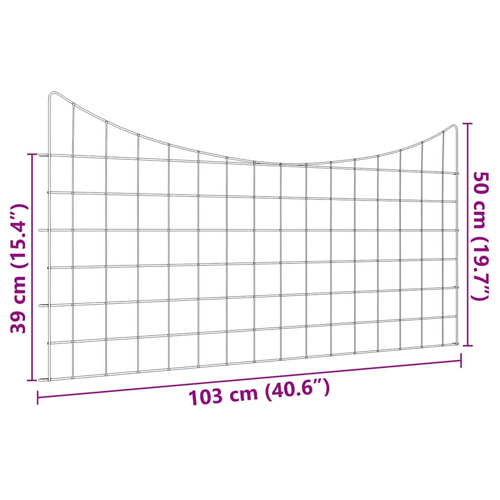 Vijverhekken Set 5 pcs Groen 100 x 50 cm Staal is nu te koop bij PeponiXL, paradijselijk wonen!