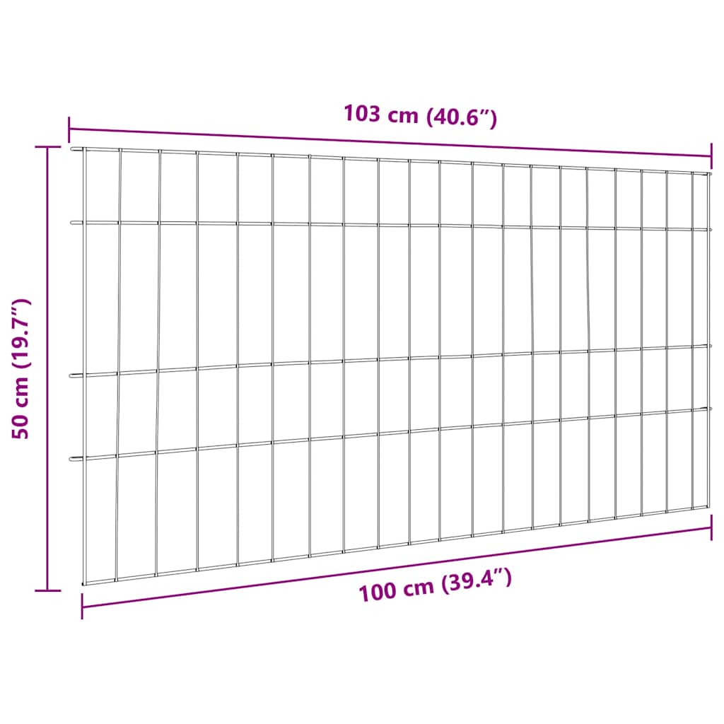 Vijverhekken Set 5 pcs Groen 100 x 50 cm Staal is nu te koop bij PeponiXL, paradijselijk wonen!