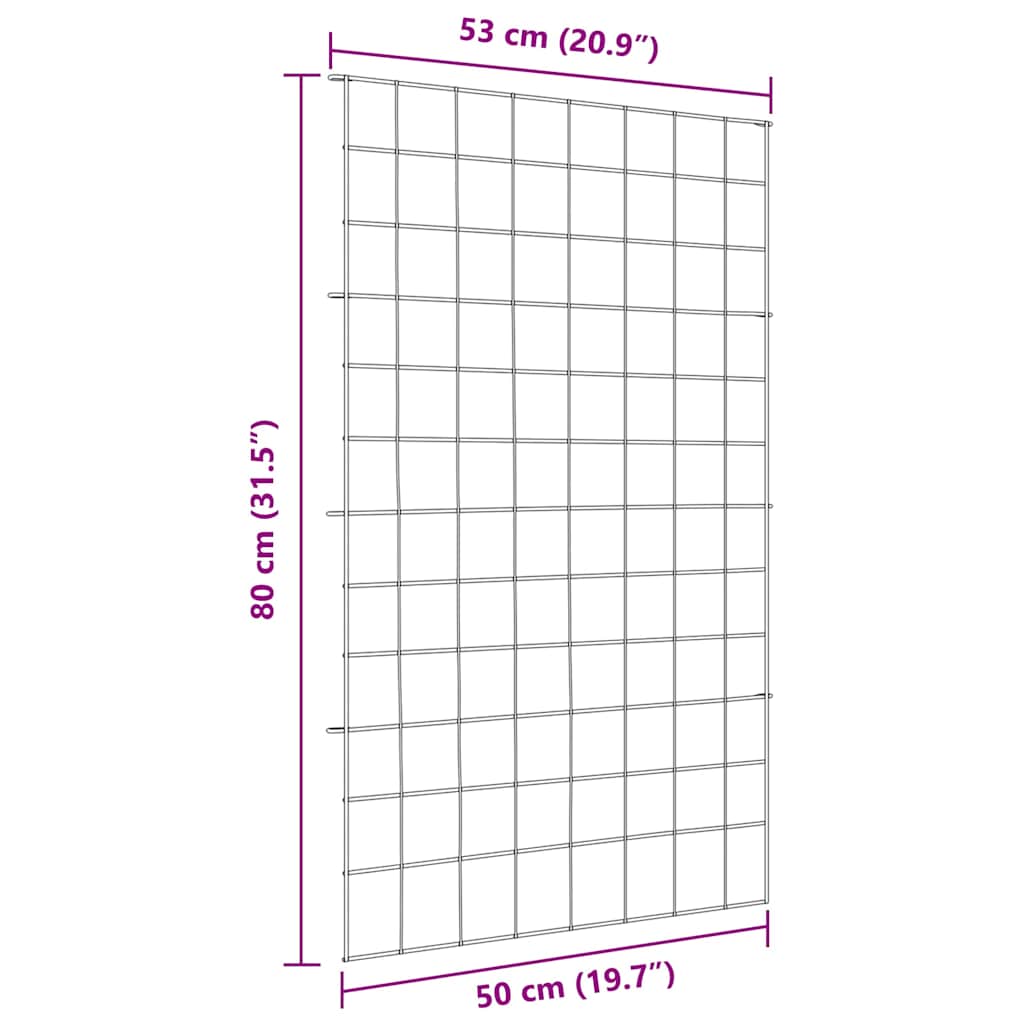 Vijverhekken Set 8 pcs Groen 50 x 80 cm Staal is nu te koop bij PeponiXL, paradijselijk wonen!