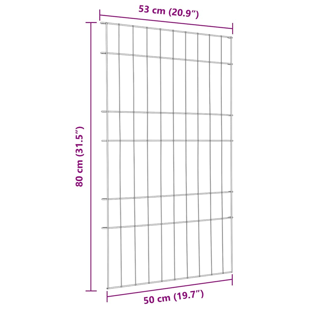 Vijverhekken Set 8 pcs Groen 50 x 80 cm Staal is nu te koop bij PeponiXL, paradijselijk wonen!