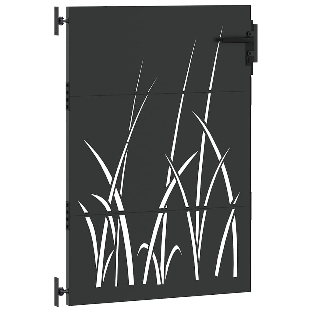 Tuinpoort met slot Zwart 85 x 150 cm Poedergecoat staal is nu te koop bij PeponiXL, paradijselijk wonen!