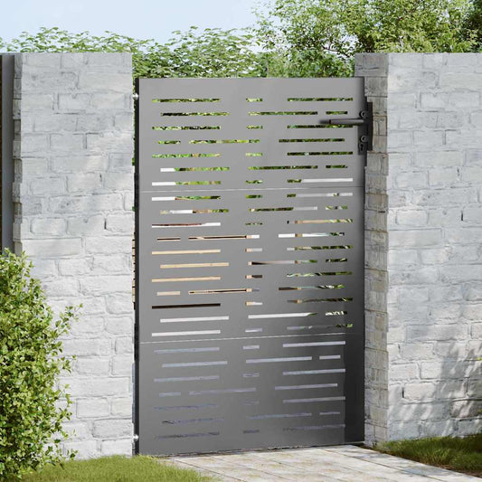 Tuinpoort met slot Zwart 85 x 150 cm Poedergecoat staal is nu te koop bij PeponiXL, paradijselijk wonen!