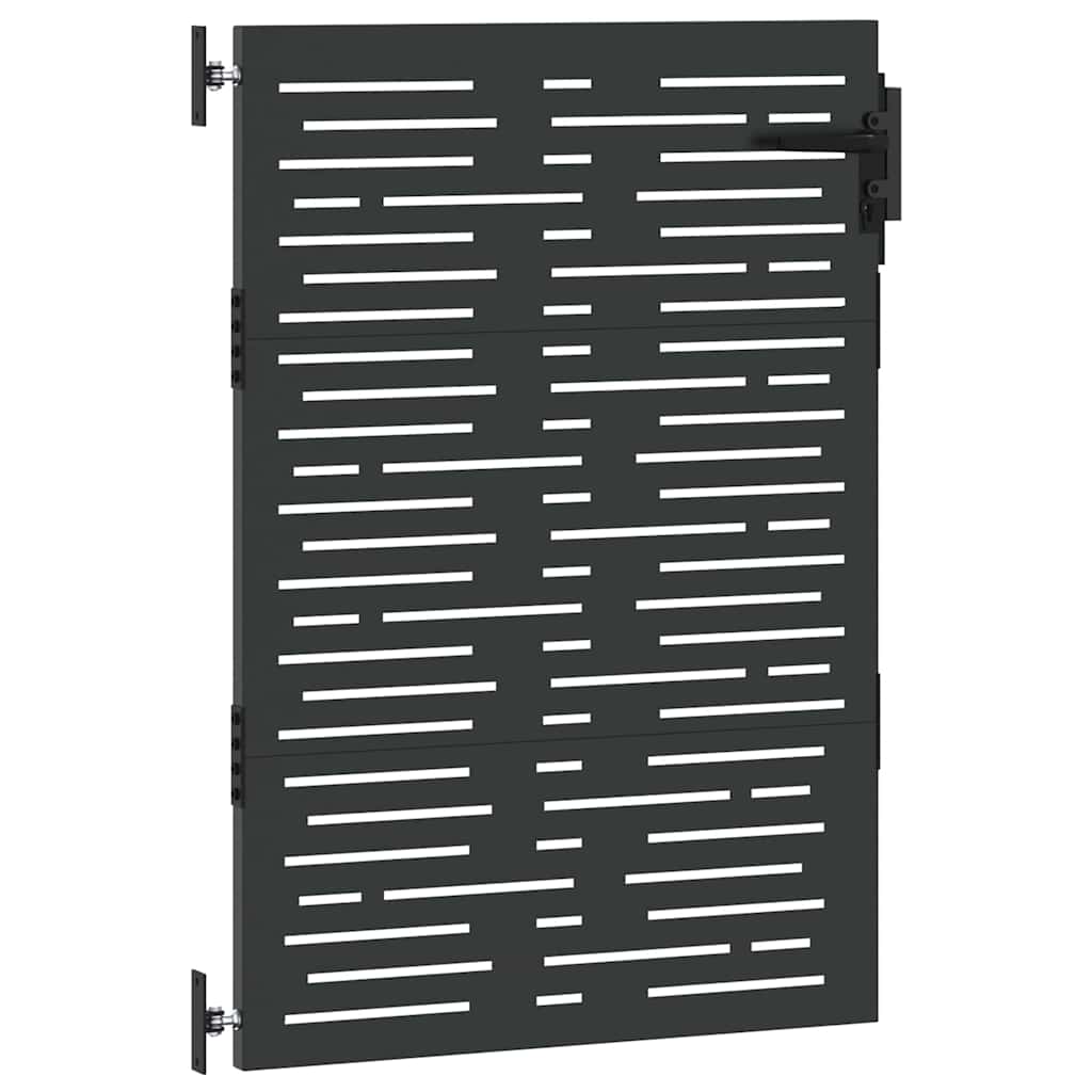 Tuinpoort met slot Zwart 85 x 150 cm Poedergecoat staal is nu te koop bij PeponiXL, paradijselijk wonen!