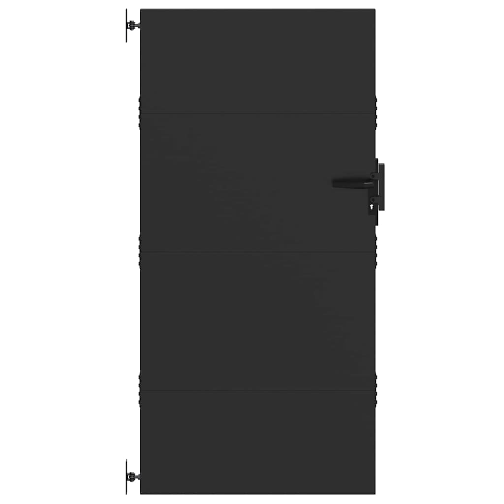 Tuinpoort met slot Zwart 85 x 175 cm Poedergecoat staal is nu te koop bij PeponiXL, paradijselijk wonen!