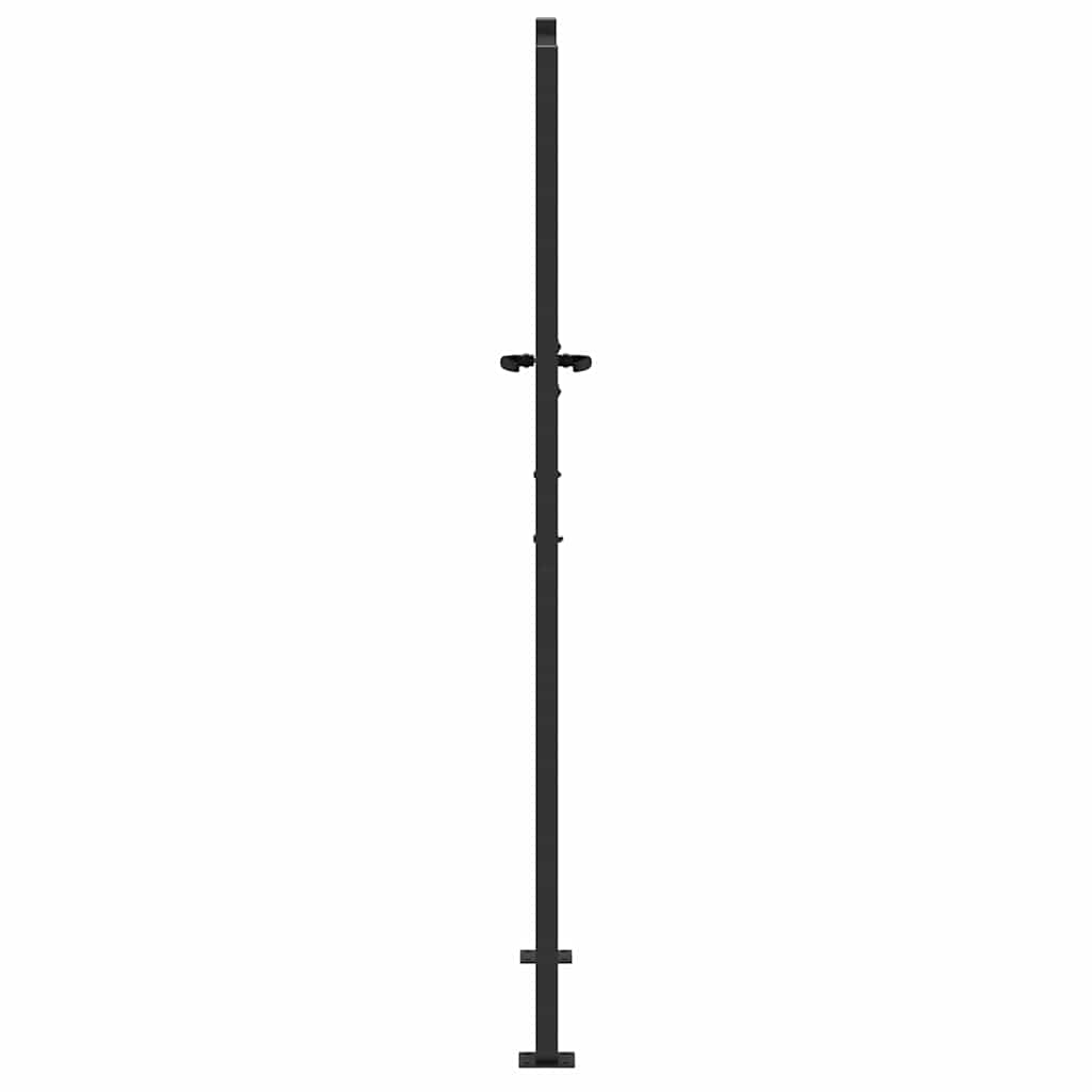 Tuinpoort met slot Zwart 110 x 205 cm Poedergecoat staal is nu te koop bij PeponiXL, paradijselijk wonen!
