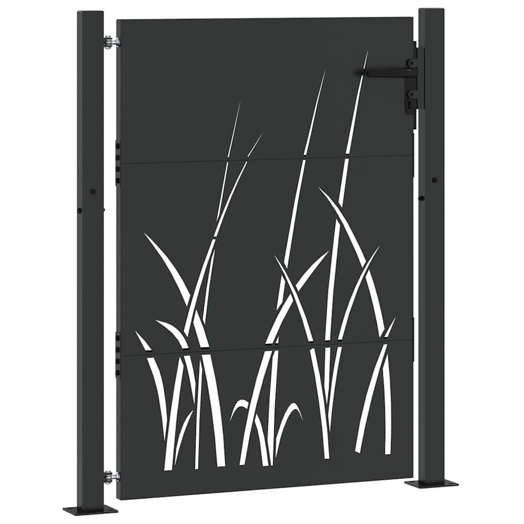 Tuinpoort met slot Zwart 110 x 130 cm Poedergecoat staal is nu te koop bij PeponiXL, paradijselijk wonen!