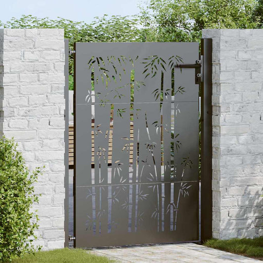 Tuinpoort met slot Zwart 110 x 130 cm Gepoedercoat staal is nu te koop bij PeponiXL, paradijselijk wonen!