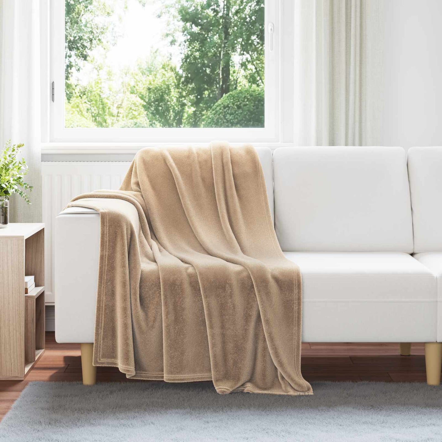 Gooi Deken Kameel 130 x 150 cm Fleece is nu te koop bij PeponiXL, paradijselijk wonen!