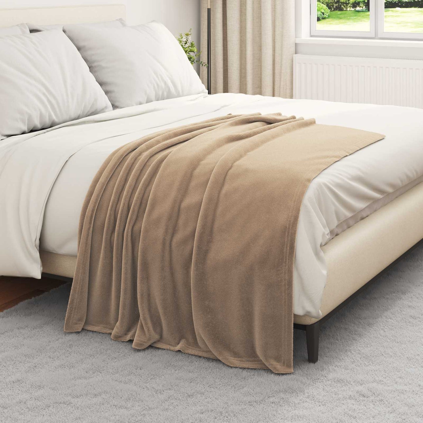 Gooi Deken Kameel 130 x 150 cm Fleece is nu te koop bij PeponiXL, paradijselijk wonen!