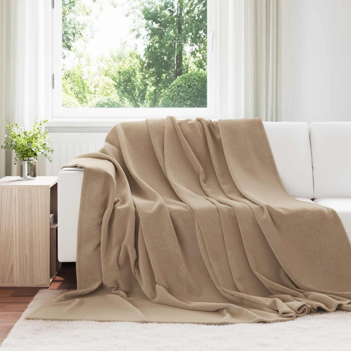Gooi Deken Kameel 220 x 240 cm Fleece is nu te koop bij PeponiXL, paradijselijk wonen!