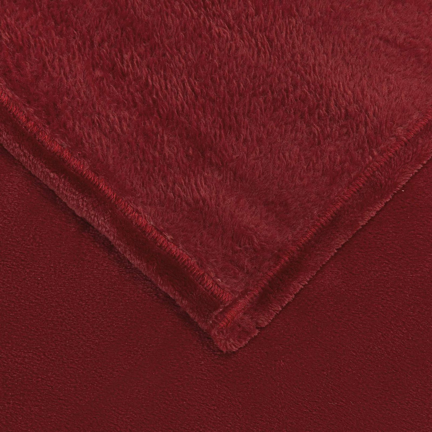 Gooi Deken Bordeaux Rood 220 x 240 cm Fleece is nu te koop bij PeponiXL, paradijselijk wonen!