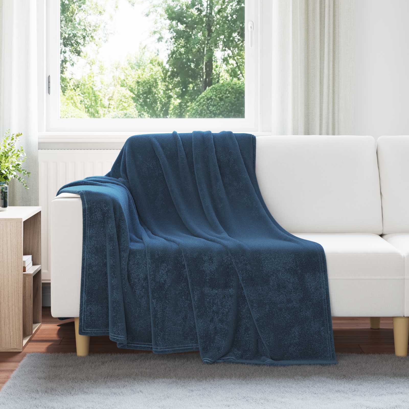 Kleden 6 pcs Marineblauw 150 x 200 cm Fleece is nu te koop bij PeponiXL, paradijselijk wonen!