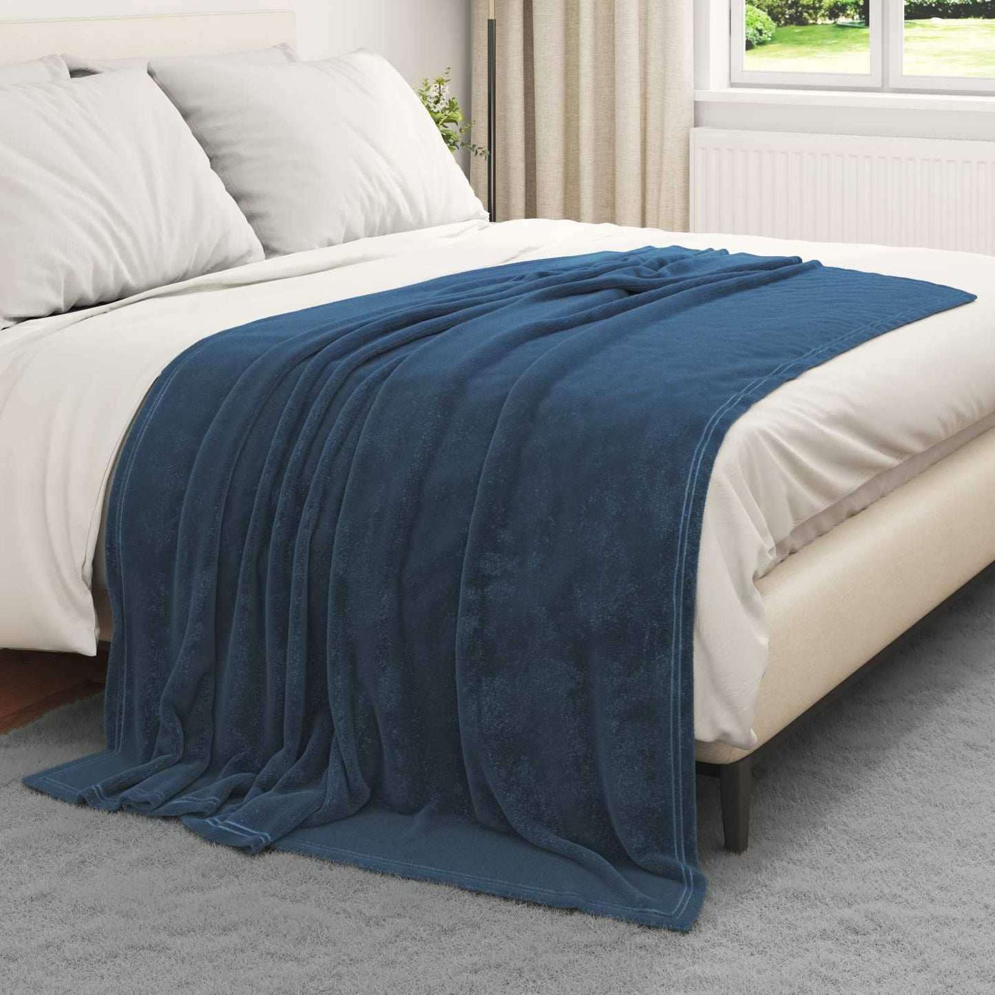 Kleden 6 pcs Marineblauw 150 x 200 cm Fleece is nu te koop bij PeponiXL, paradijselijk wonen!