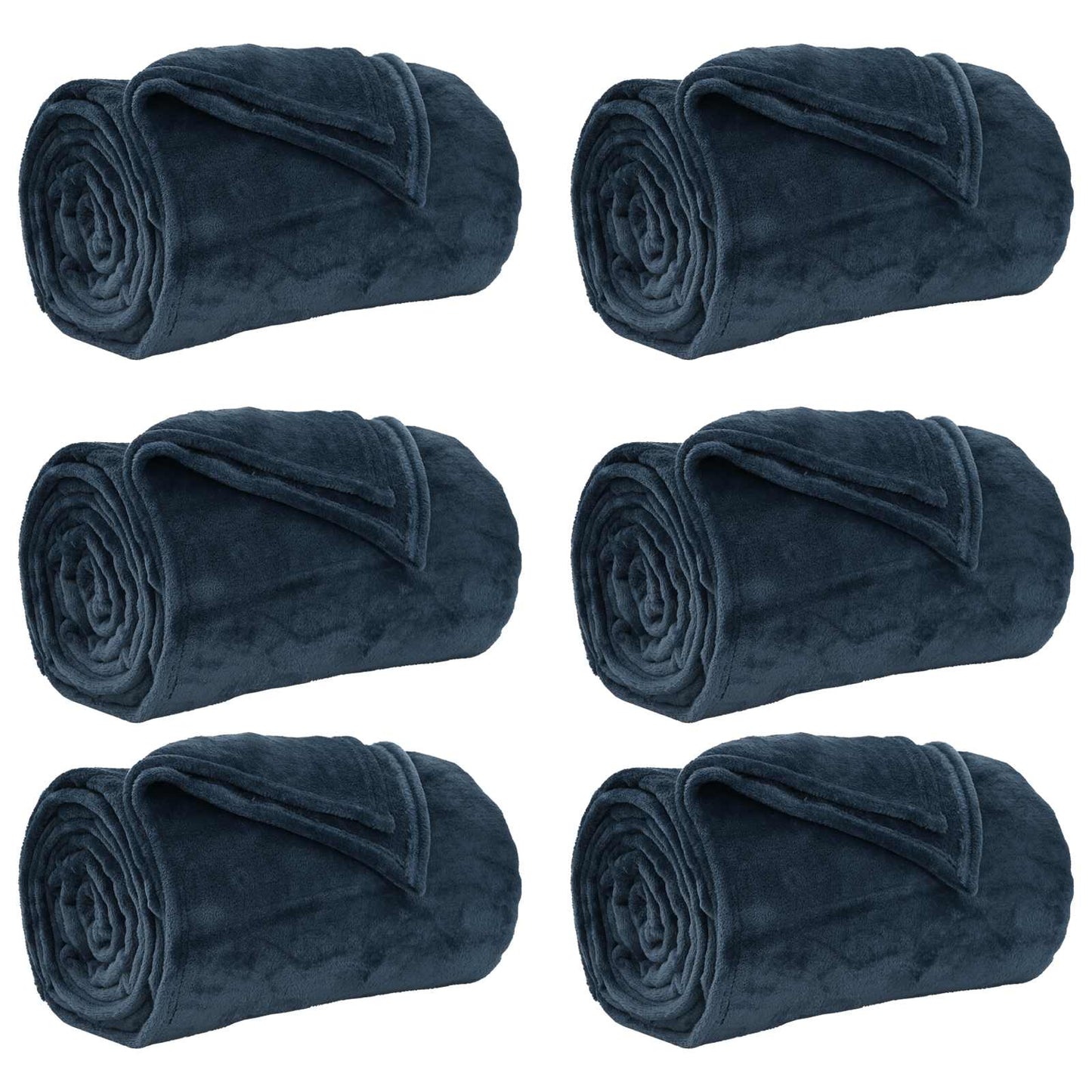 Kleden 6 pcs Marineblauw 150 x 200 cm Fleece is nu te koop bij PeponiXL, paradijselijk wonen!