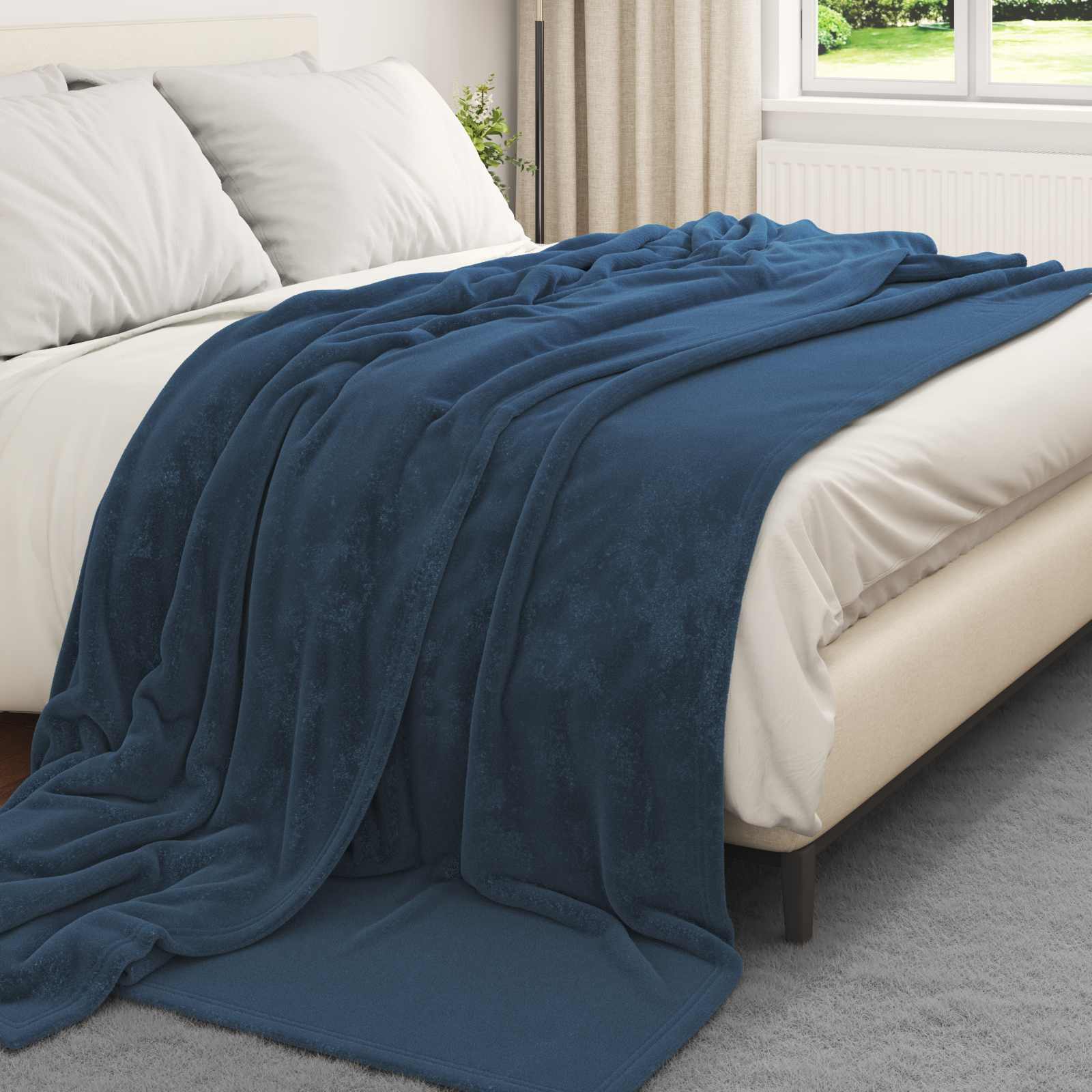 Kleden 6 pcs Marineblauw 220 x 240 cm Fleece is nu te koop bij PeponiXL, paradijselijk wonen!