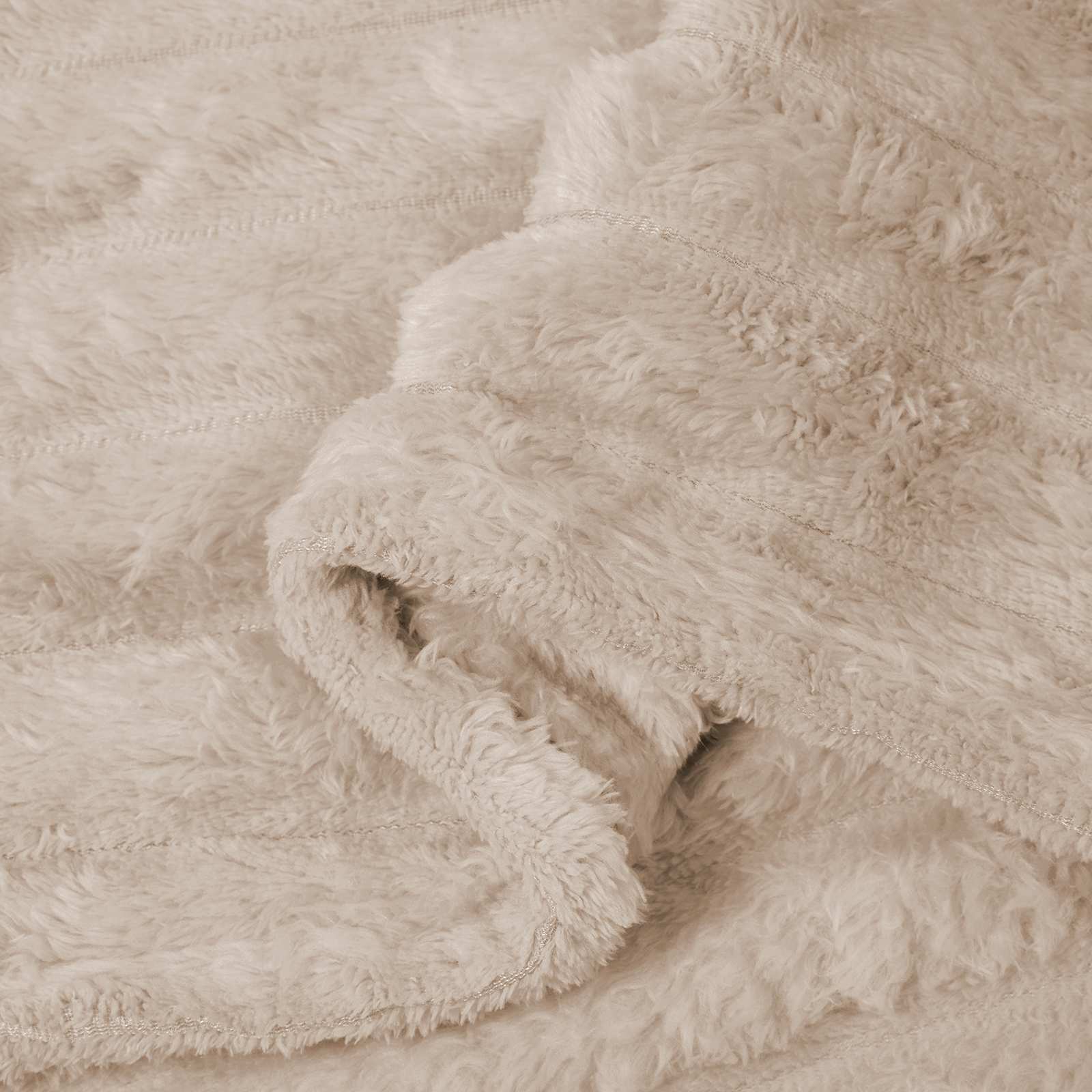 Gooi Deken Beige 240 x 220 cm Fleece is nu te koop bij PeponiXL, paradijselijk wonen!