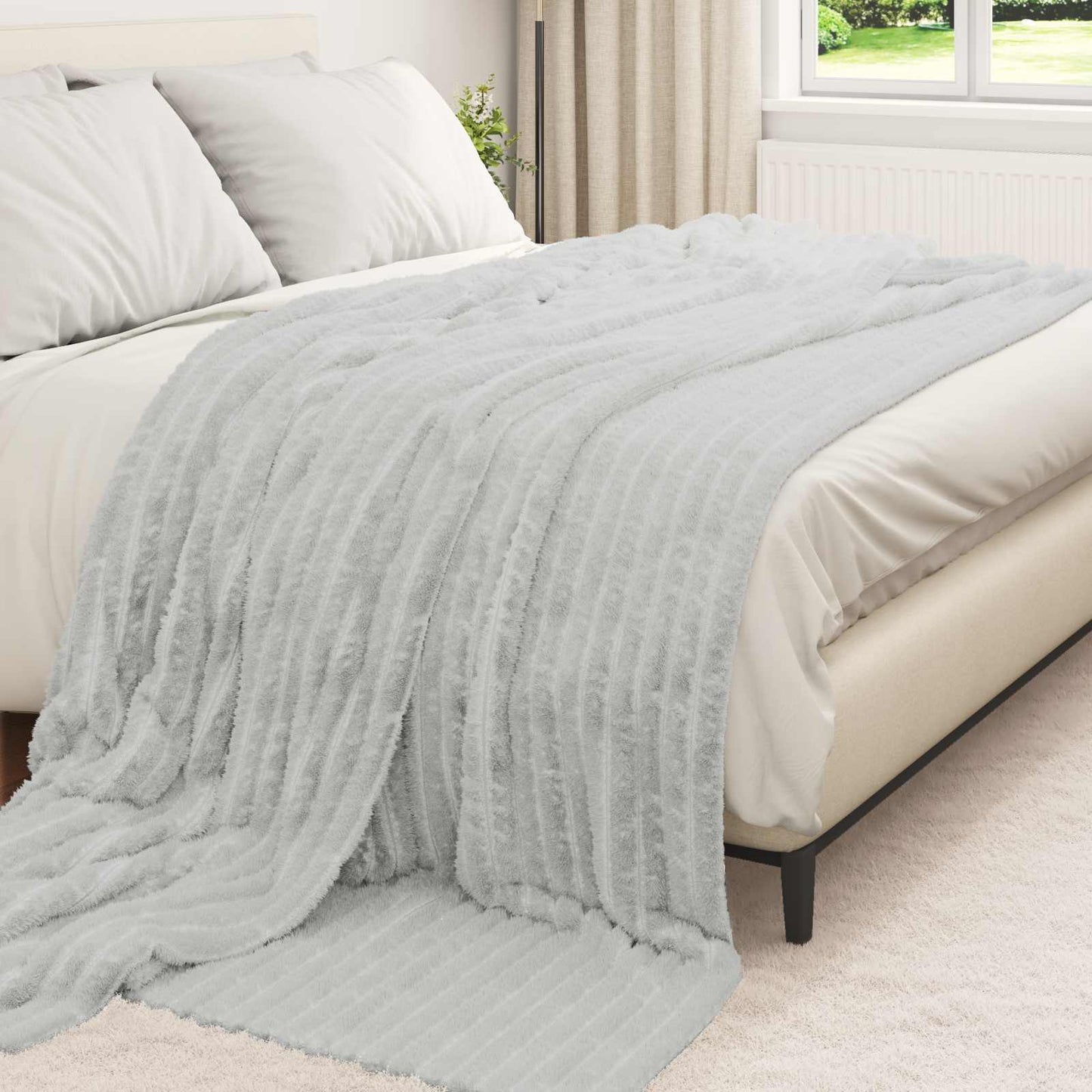 Gooi Deken Grijs 270 x 240 cm Fleece is nu te koop bij PeponiXL, paradijselijk wonen!