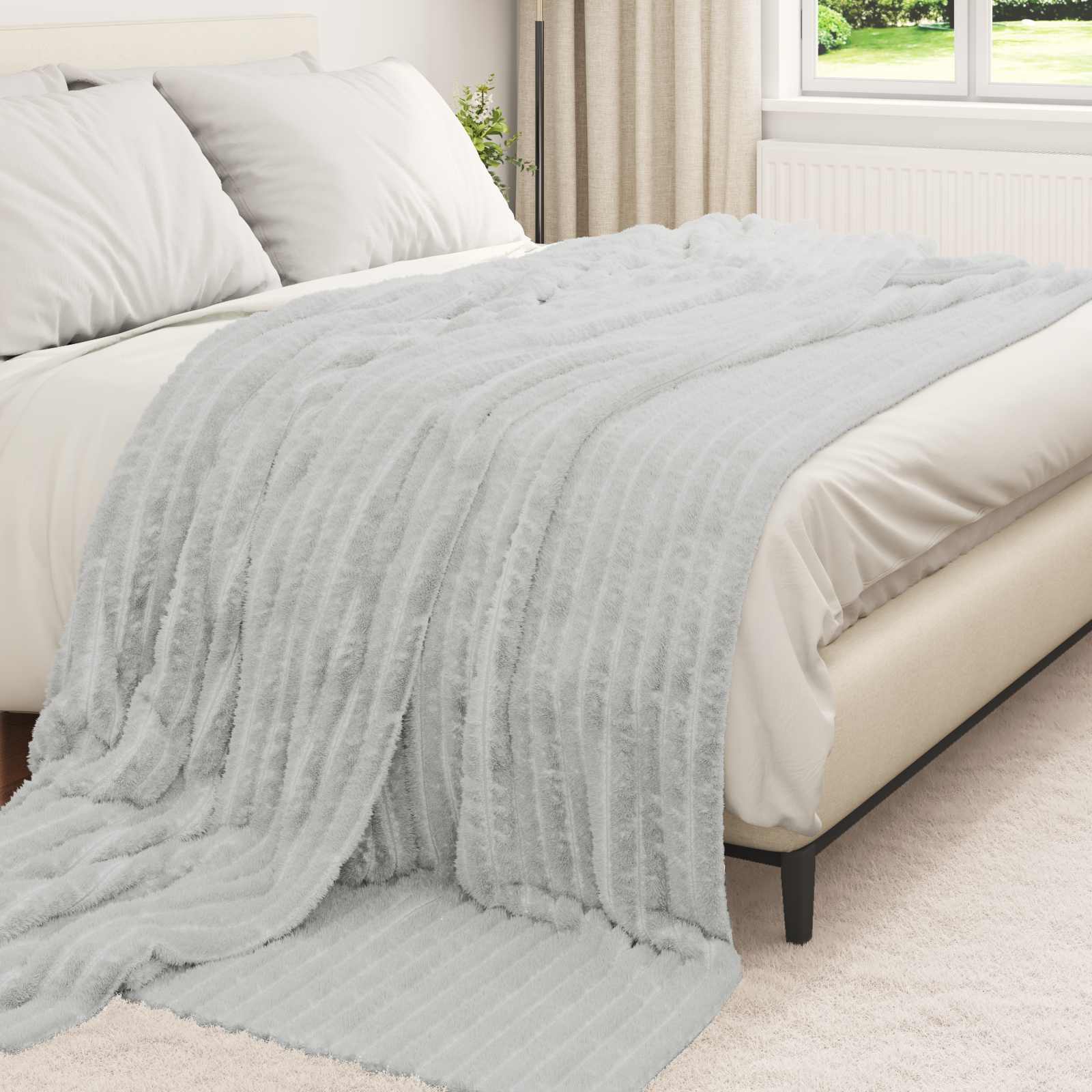 Gooi Deken Grijs 270 x 240 cm Fleece is nu te koop bij PeponiXL, paradijselijk wonen!