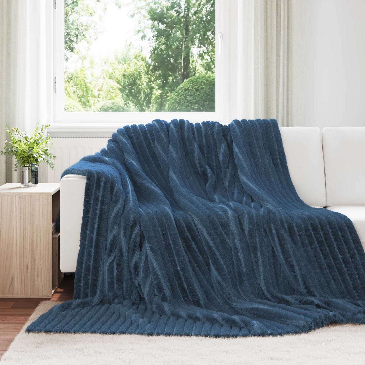 Gooi Deken Marineblauw 270 x 240 cm Fleece is nu te koop bij PeponiXL, paradijselijk wonen!