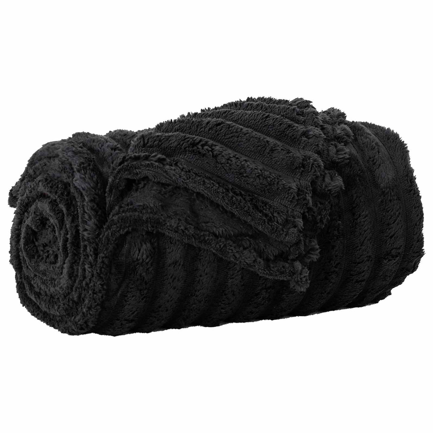 Gooi Deken Zwart 150 x 130 cm Fleece is nu te koop bij PeponiXL, paradijselijk wonen!