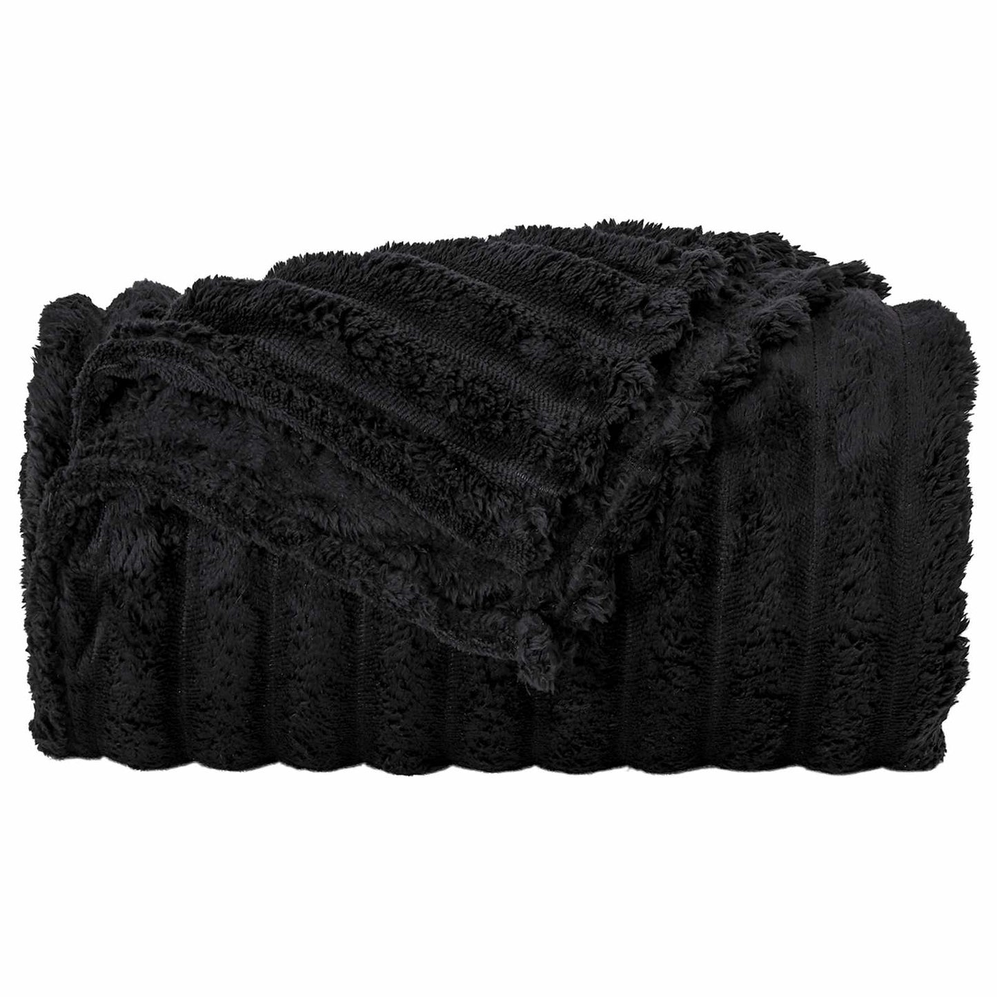 Gooi Deken Zwart 150 x 130 cm Fleece is nu te koop bij PeponiXL, paradijselijk wonen!