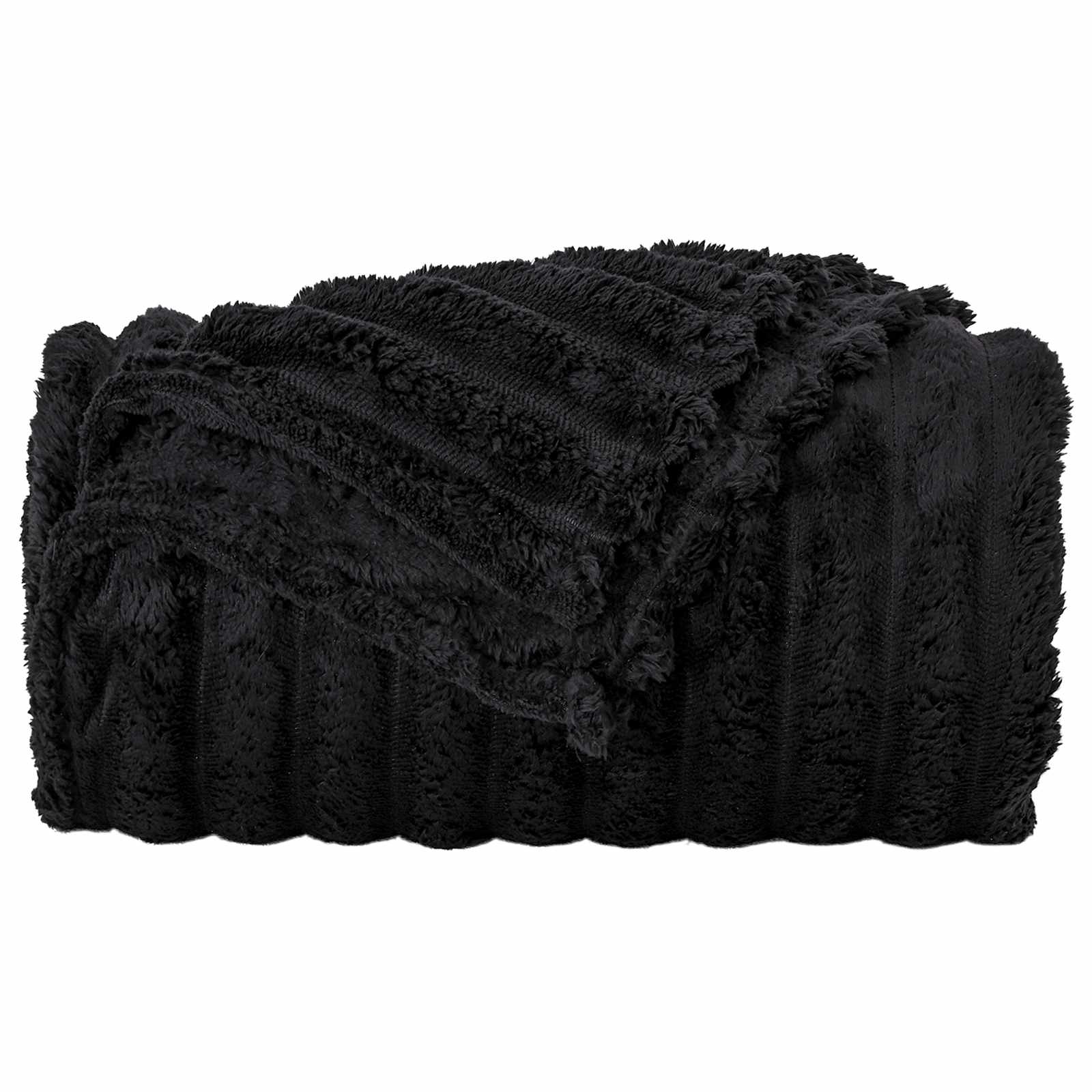 Gooi Deken Zwart 150 x 130 cm Fleece is nu te koop bij PeponiXL, paradijselijk wonen!