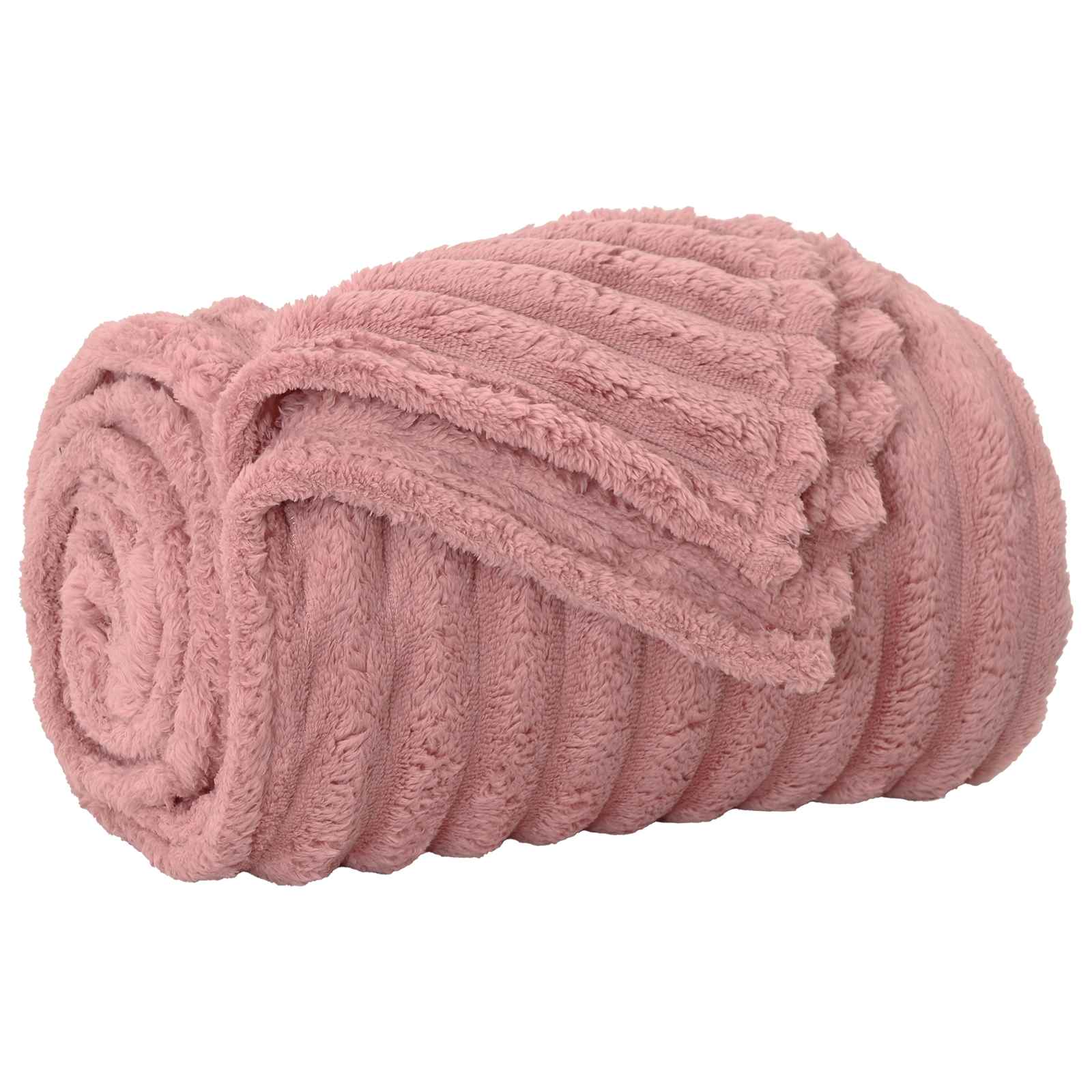 Gooi Deken Roze 240 x 220 cm Fleece is nu te koop bij PeponiXL, paradijselijk wonen!