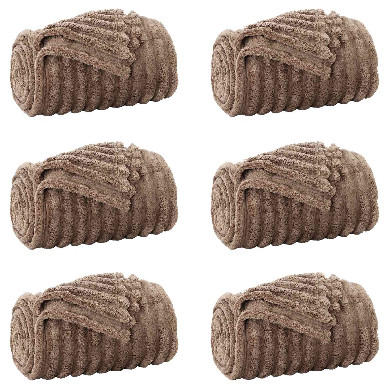 Kleden 6 pcs Kameel 200 x 150 cm Fleece is nu te koop bij PeponiXL, paradijselijk wonen!