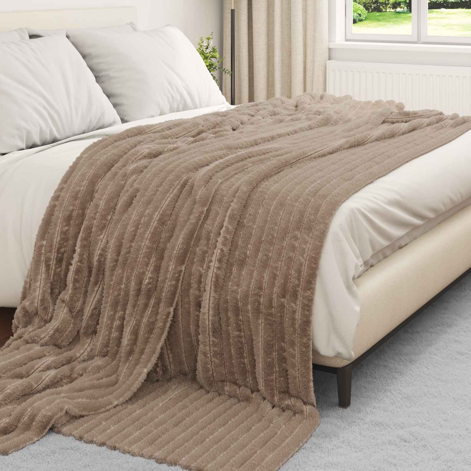 Kleden 6 pcs Kameel 270 x 240 cm Fleece is nu te koop bij PeponiXL, paradijselijk wonen!