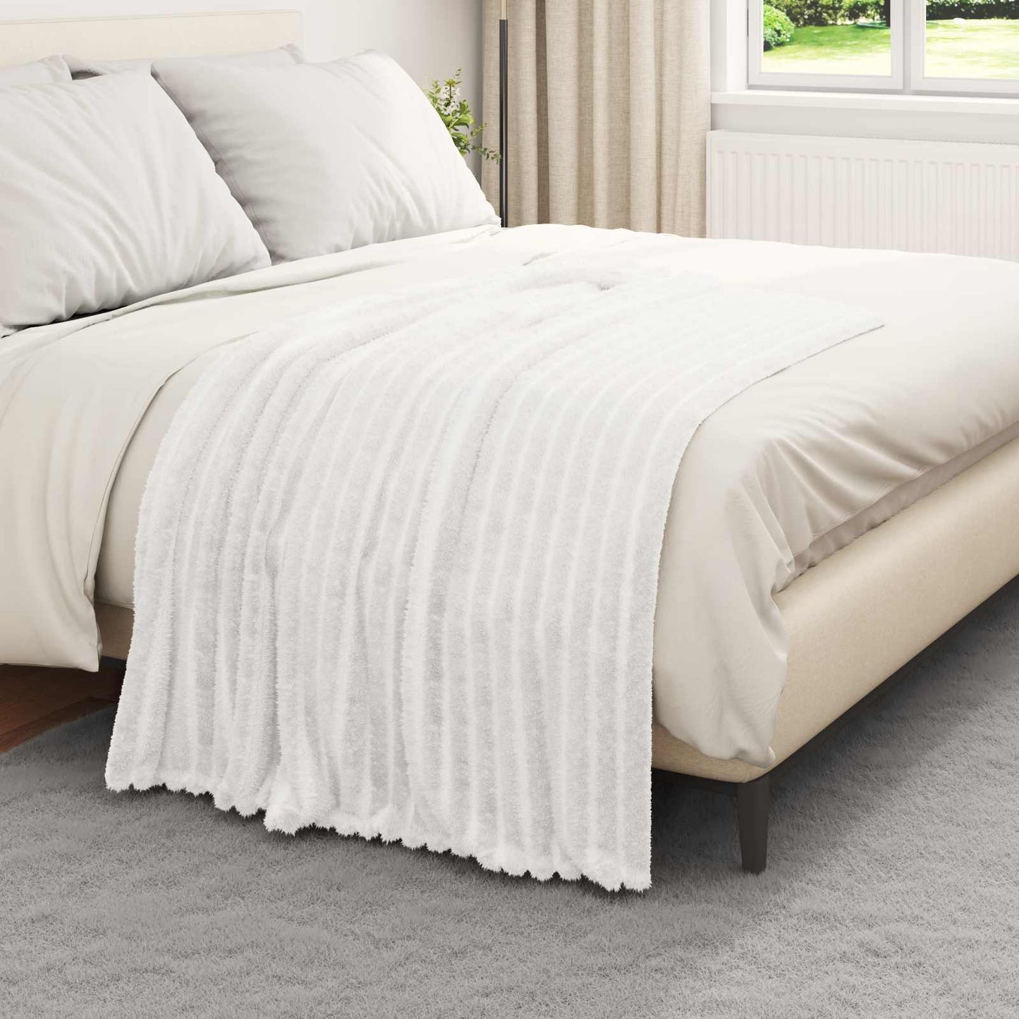 Kleden 6 pcs Wit 150 x 130 cm Fleece is nu te koop bij PeponiXL, paradijselijk wonen!