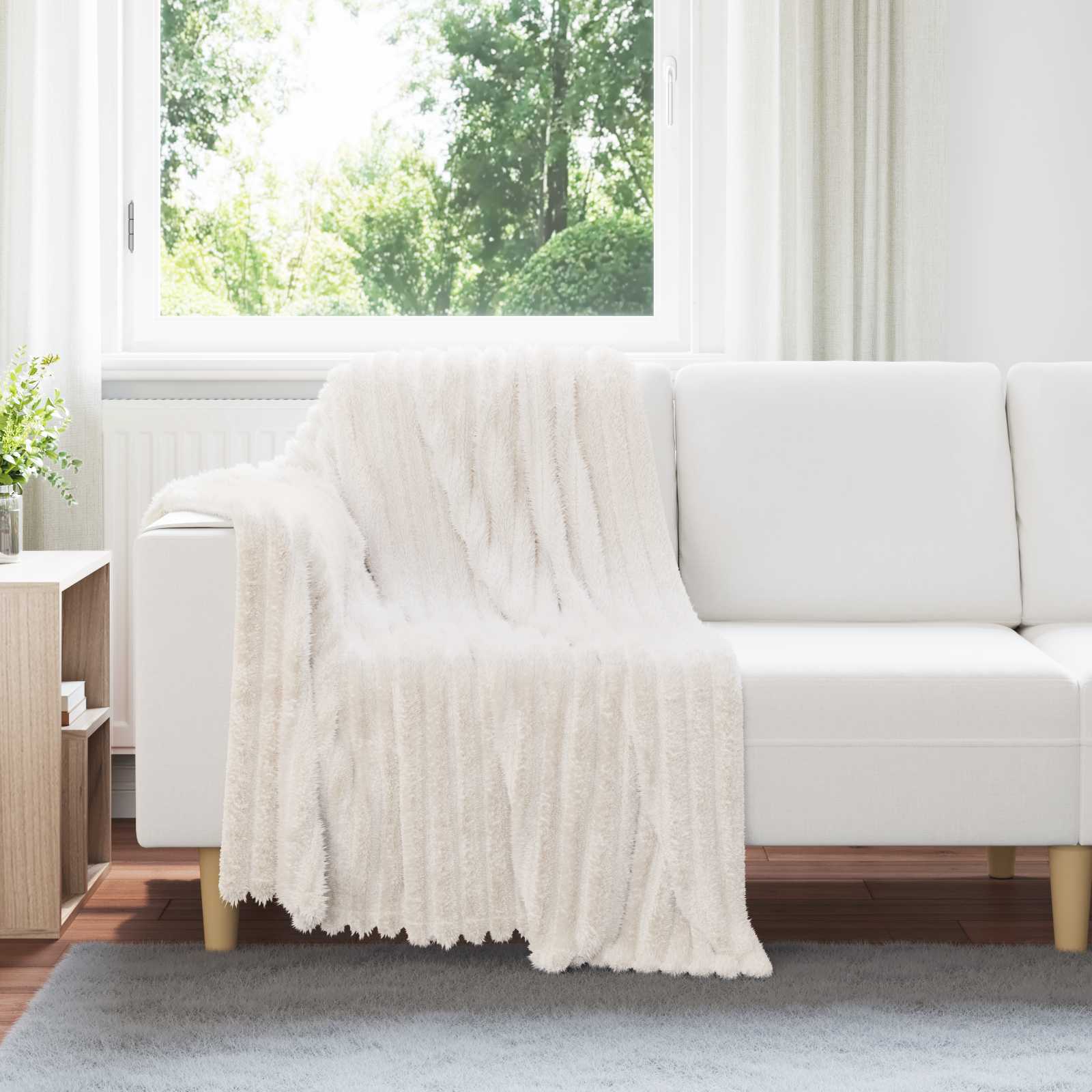 Kleden 6 pcs Crème 150 x 130 cm Fleece is nu te koop bij PeponiXL, paradijselijk wonen!