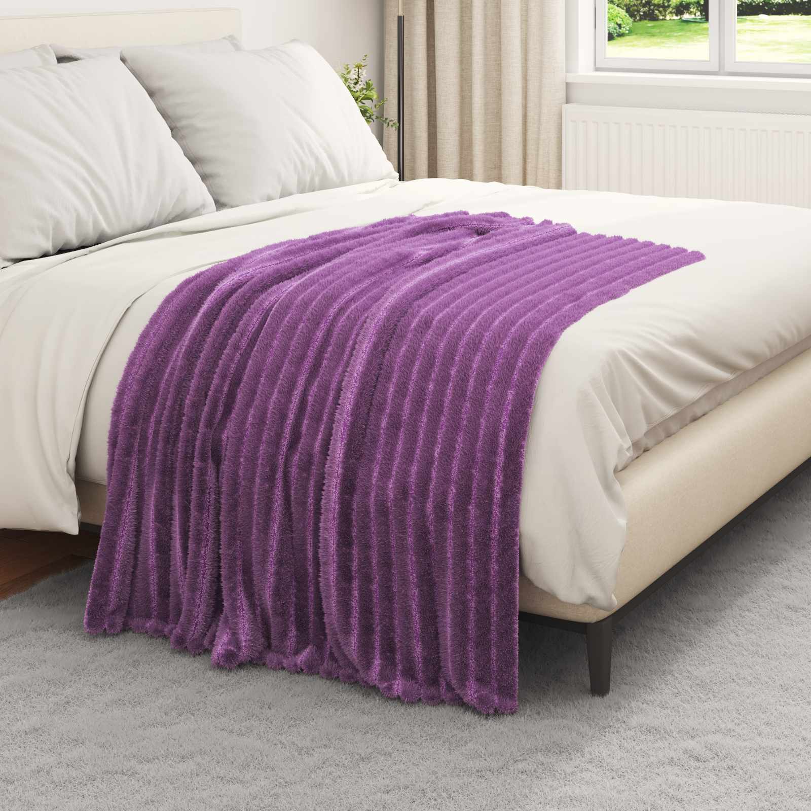 Kleden 6 pcs Paars 150 x 130 cm Fleece is nu te koop bij PeponiXL, paradijselijk wonen!