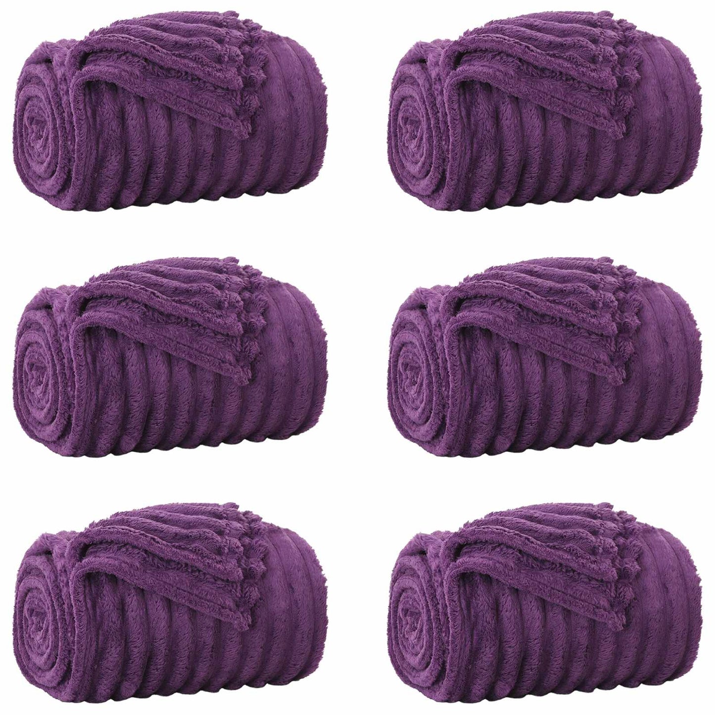 Kleden 6 pcs Paars 150 x 130 cm Fleece is nu te koop bij PeponiXL, paradijselijk wonen!
