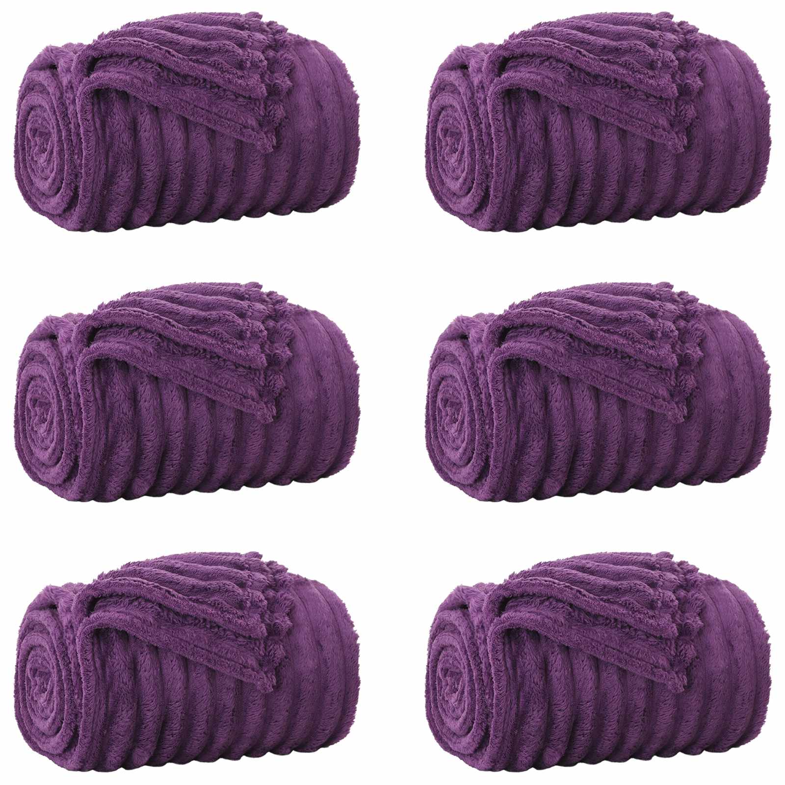 Kleden 6 pcs Paars 150 x 130 cm Fleece is nu te koop bij PeponiXL, paradijselijk wonen!