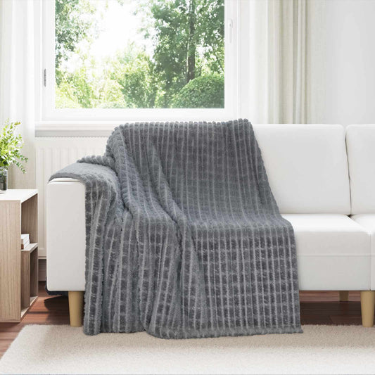 Gooi Deken Donkergrijs 200 x 150 cm Fleece is nu te koop bij PeponiXL, paradijselijk wonen!